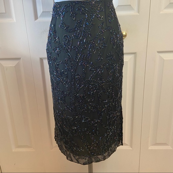 Designer Je Matadi Sean Mehta Beaded Event Skirt - Picture 4 of 12